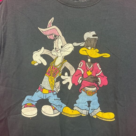 Looney Tunes Bugs Bunny Daffy Duck Criss Cross Parody Tee M - Picture 2 of 4